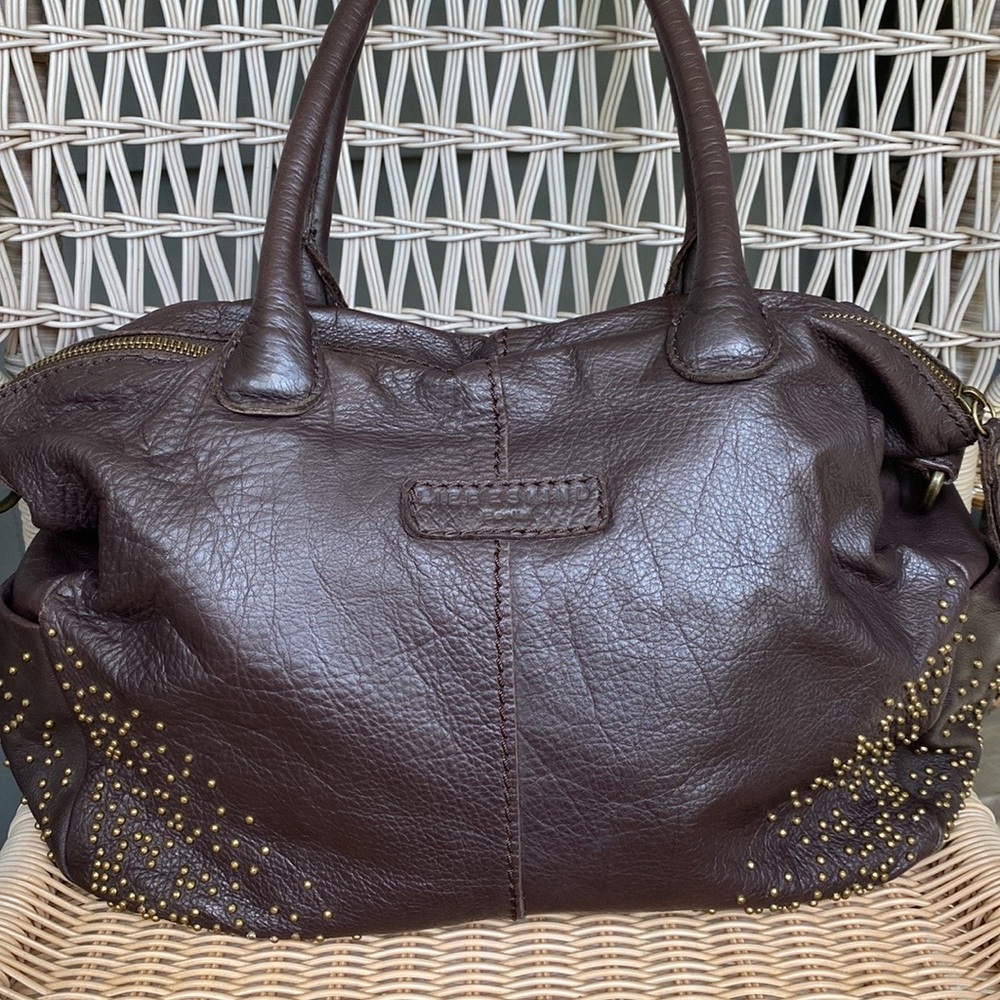 Liebeskind Brown Leather Purse with Metal Embellishments